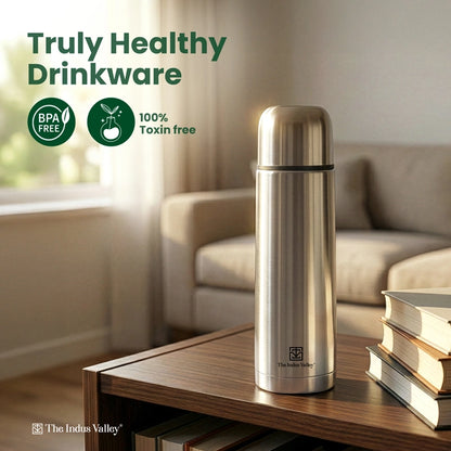 Stainless Steel Vacuum Insulated Bottle Combo 1L + 1L + 750 ml - Set of 3 – Leak Proof, Double Wall, Hot & Cold