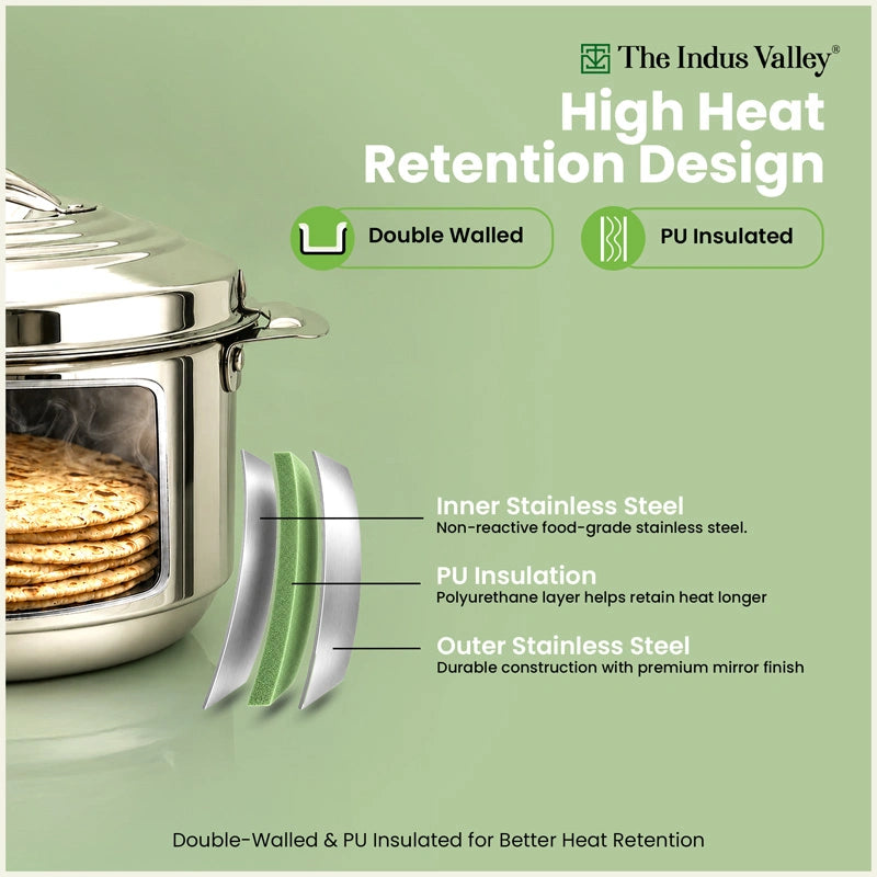 Premium Stainless Steel Insulated Hot Box/Casserole – Double Wall, Keeps Food Hot & Fresh 1.5L/2.5L