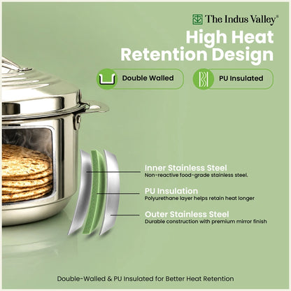 Premium Stainless Steel Insulated Hot Box/Casserole – Double Wall, Keeps Food Hot & Fresh 1.5L/2.5L