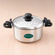 Premium Stainless Steel Rice Pot with Strainer Lid & Lock free Bakelite Handles 2.5/3.5L/5L, Tri-ply 3-Layer Heavy Bottom | Noodle/Pasta/Corn/Soya/Veggies Boiler Pot, Steamer Cooker, Induction & Gas