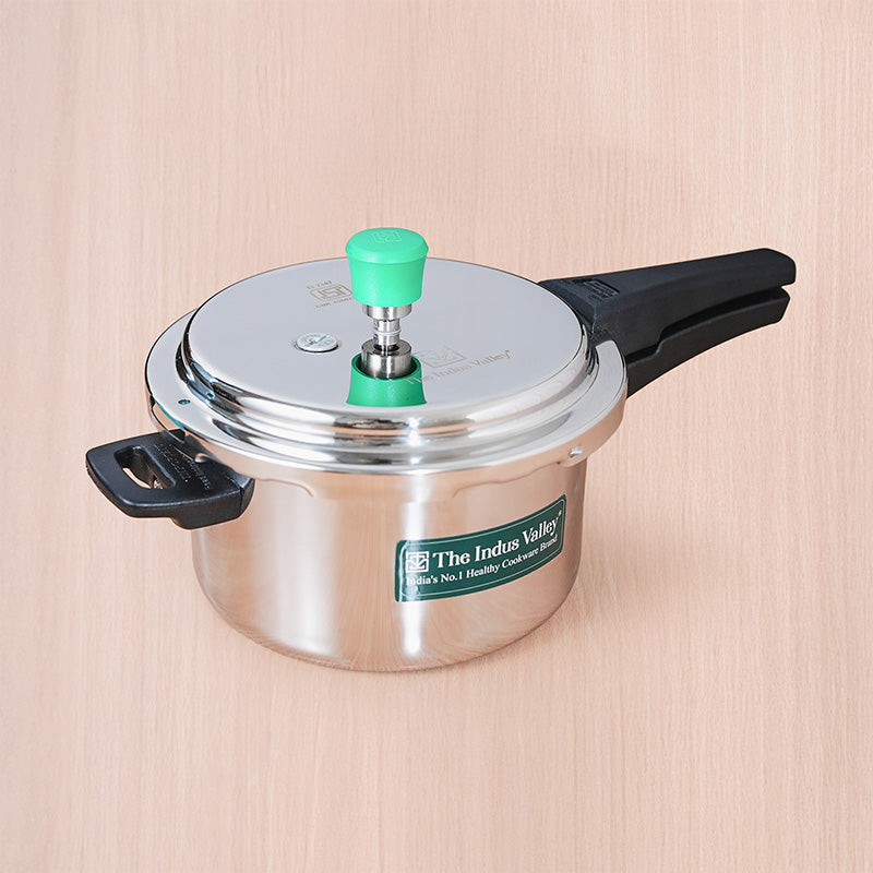 Premium Quality RapidCuk 3/5L Tri-Ply Stainless Steel Pressure Cooker for Kitchen, 100% Food-Safe, 3 Layer Thick Body, Heavy Bottom, 5 Yr Warranty, Induction & Gas