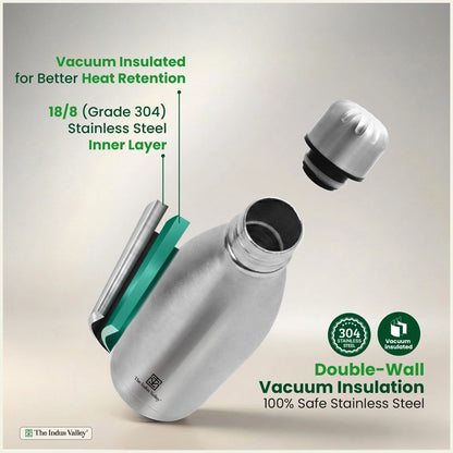 Premium Stainless steel Vacuum insulated cola water bottle – Double Wall, Vacuum insulated, Hot & Cold 1000ml