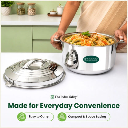 Premium Stainless Steel Insulated Hot Box/Casserole – Double Wall, Keeps Food Hot & Fresh 1.5L/2.5L