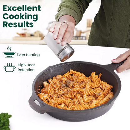 CASTrong Cast Iron Cookware Set: Tawa + Fry Pan + Wok Kadai, Kitchen set for Home, Pre-seasoned,100% Pure Cast Iron Cookware,Toxin-free Pots and Pans, Free Tadka Pan