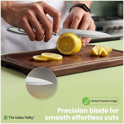 Premium Stainless Steel Knife Set of 5 with Wooden Stand