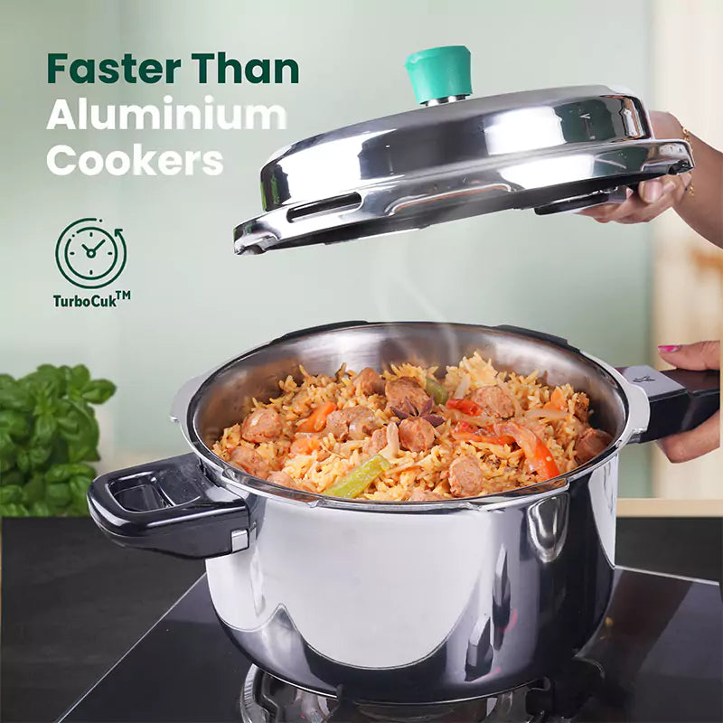 Tri ply stainless steel pressure cooker sale