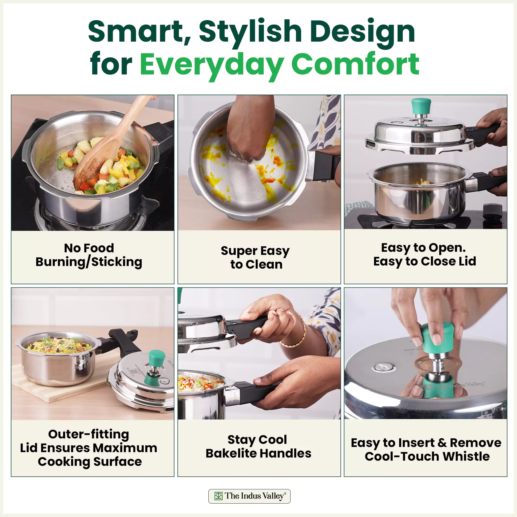 2L+5L  RapidCuk Tri-ply Stainless Steel Pressure Cooker, Premium Quality, 3 Layer Heavy Bottom, 100% Safe, ISI Certified, 3 Yr Warranty, Induction & Gas
