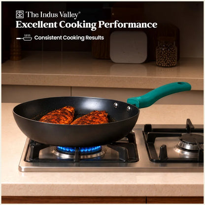 Nitrided Carbon Steel Fry Pan 24 cm | Rust-Free | No Sticking