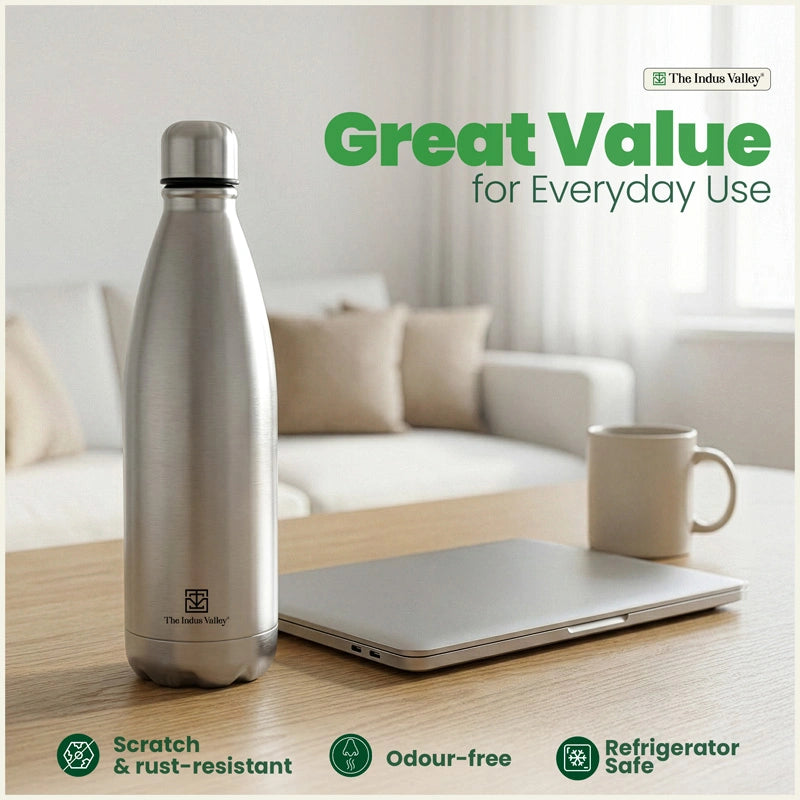 Stainless steel Vacuum insulated cola water bottle – Double Wall, Vacuum insulated, Hot & Cold 1000ml