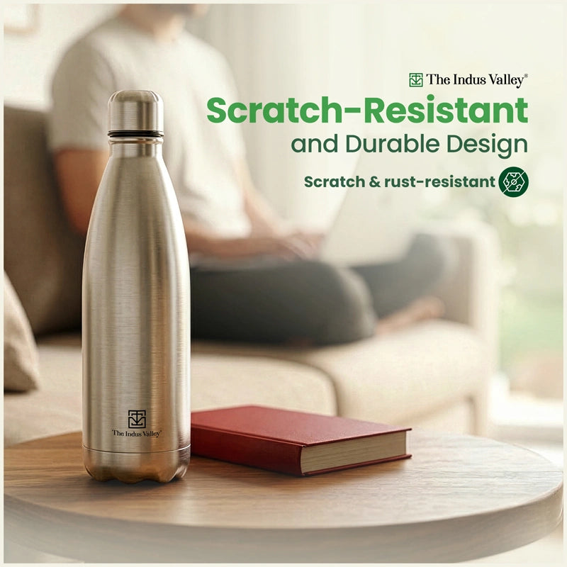 Stainless Steel Vacuum Insulated Bottle Combo 1L + 1L + 750 ml - Set of 3 – Leak Proof, Double Wall, Hot & Cold