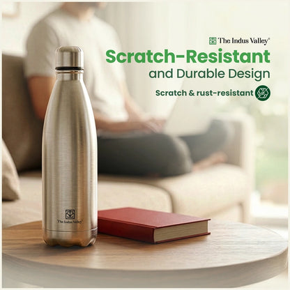 Stainless Steel Vacuum Insulated Bottle Combo 1L + 1L + 750 ml - Set of 3 – Leak Proof, Double Wall, Hot & Cold