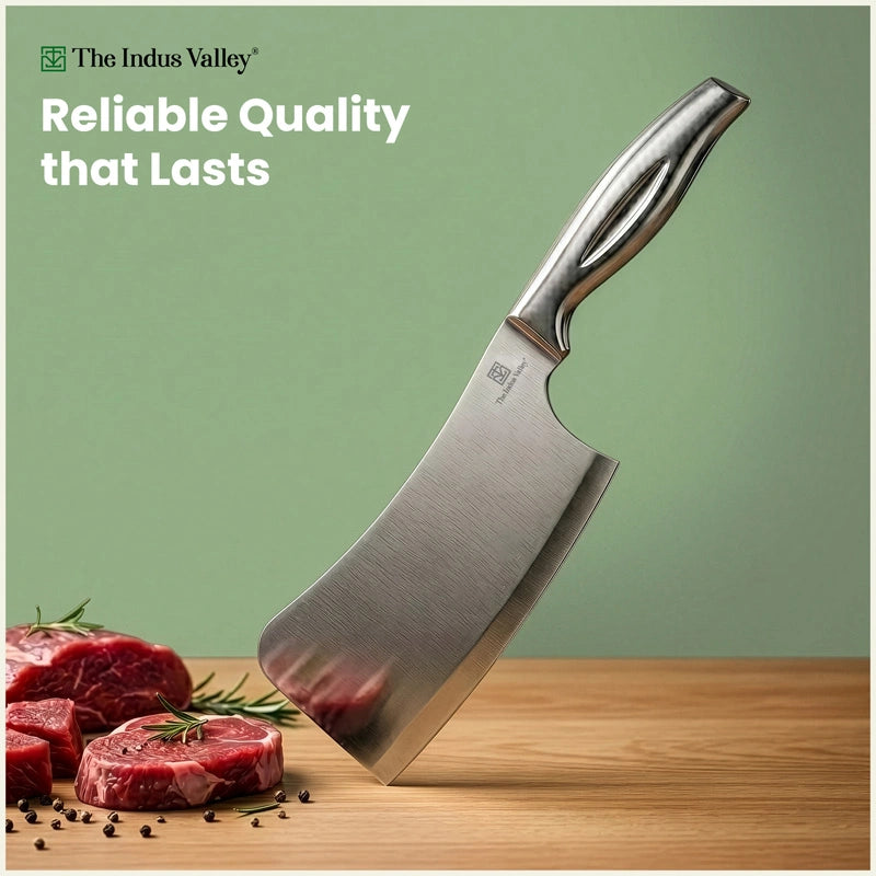 Premium Stainless Steel Knife Set of 5 with Wooden Stand