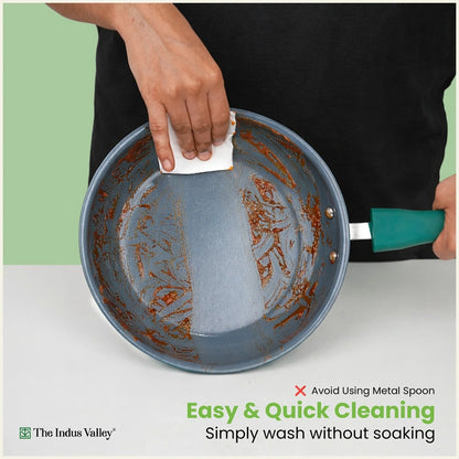 Tri-Ply Ceramic Fry Pan - 22cm, Ceramic Coating, 100% Toxin-Free, PFOA & PFAS Free, Non-Stick, Induction & Gas Compatible