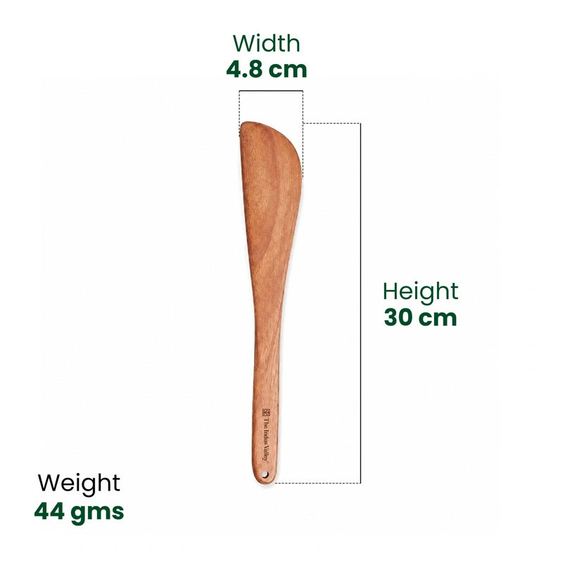 Neem Wood Cooking Spoon 30cm - Compact Flip ( Handmade | 100% Natural)