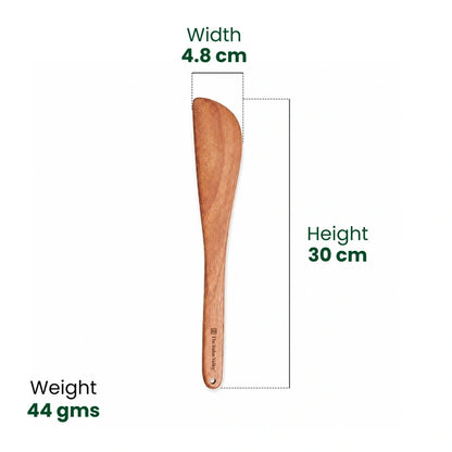 Neem Wood Cooking Spoon 30cm - Compact Flip ( Handmade | 100% Natural)