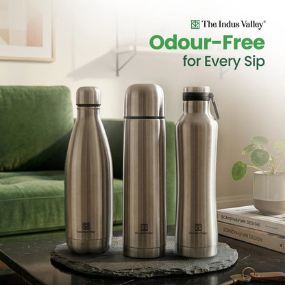 Stainless Steel Vacuum Insulated Bottle Combo 1L + 1L + 750 ml - Set of 3 – Leak Proof, Double Wall, Hot & Cold