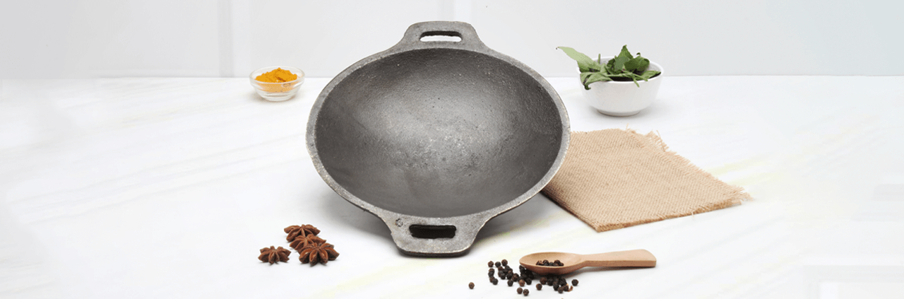 Buy Premium pre-seasoned Cast Iron Appam Pan Online at Best Prices – The  Indus Valley