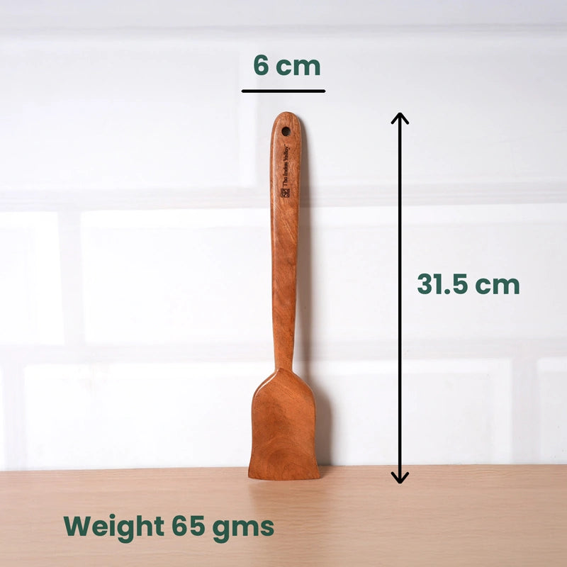 Neem Wood Cooking Spoon 37cm - Large Flip ( Handmade | 100% Natural)