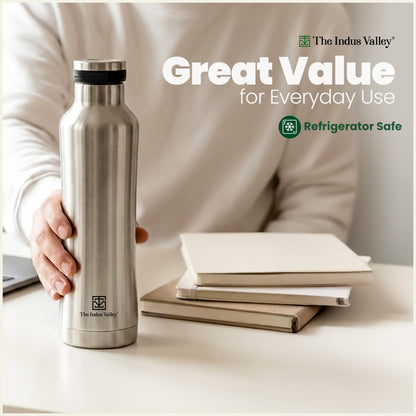 Stainless Steel Bottles with Flip Lid 500 ml Set of 2 – Double Wall, Vacuum insulated, Hot & Cold
