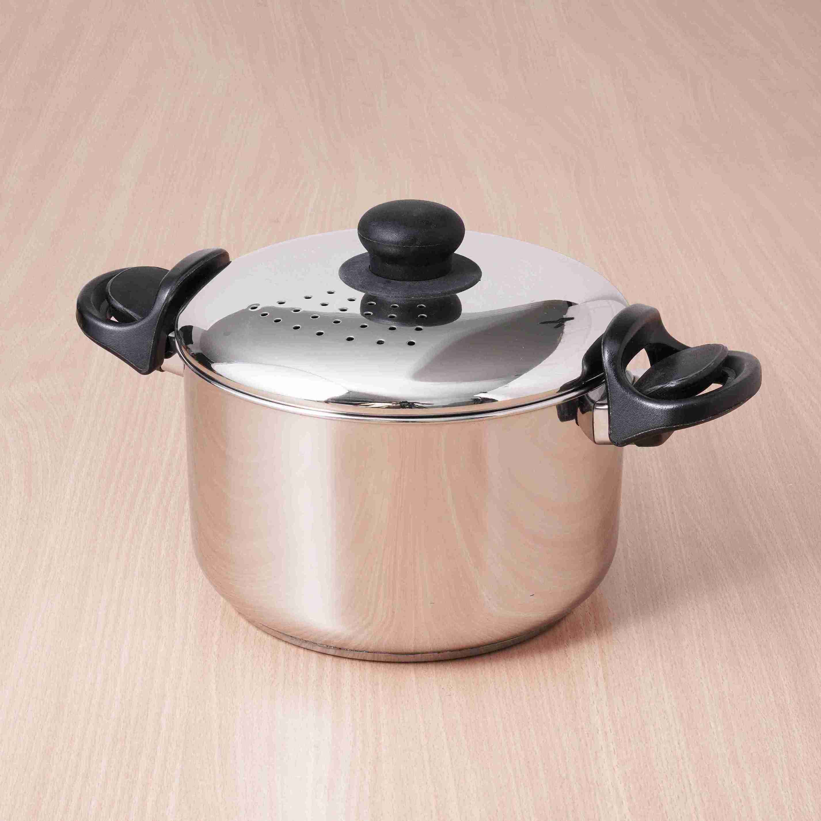 Tri steel Multi Purpose Stainless Steel Strainer with Sandwich bottom The Indus Valley