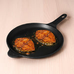 Super Smooth Cast Iron Shallow Fry Pan 24.6 cm, Pre-seasoned, Nonstick, 100% Pure, Toxin-free, Induction 1.6kg