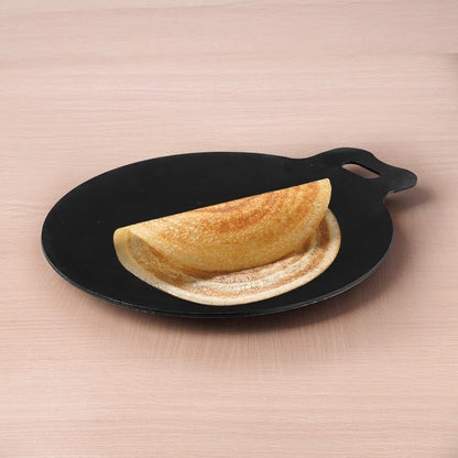 100% Pure Iron Tawa, Concave, Seasoned, Toxin-free, Nonstick, 30cm, 1.77kg