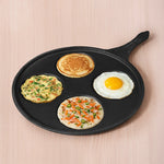 CASTrong Cast Iron Uttapam/ Set Dosa Tawa 27.5cm, 4 Pit,Pre-seasoned, 100% Pure, Toxin-free, Induction