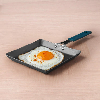 100% Pure Iron Omelette Pan 14cm with Bakelite Handle, Bread Toast, Toxin-free, Induction, Base
