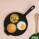 CASTrong Cast Iron Uttapam/ Set Dosa Tawa 23cm + Flip, 3 Pit, Pre-seasoned, 100% Pure, Toxin-free, Induction