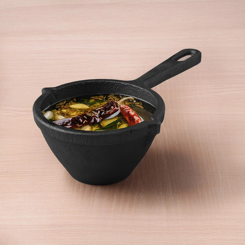 CASTrong Cast Iron Tadka Pan, Pre-seasoned, Natural Nonstick, 100% Pure, Toxin-free, Induction