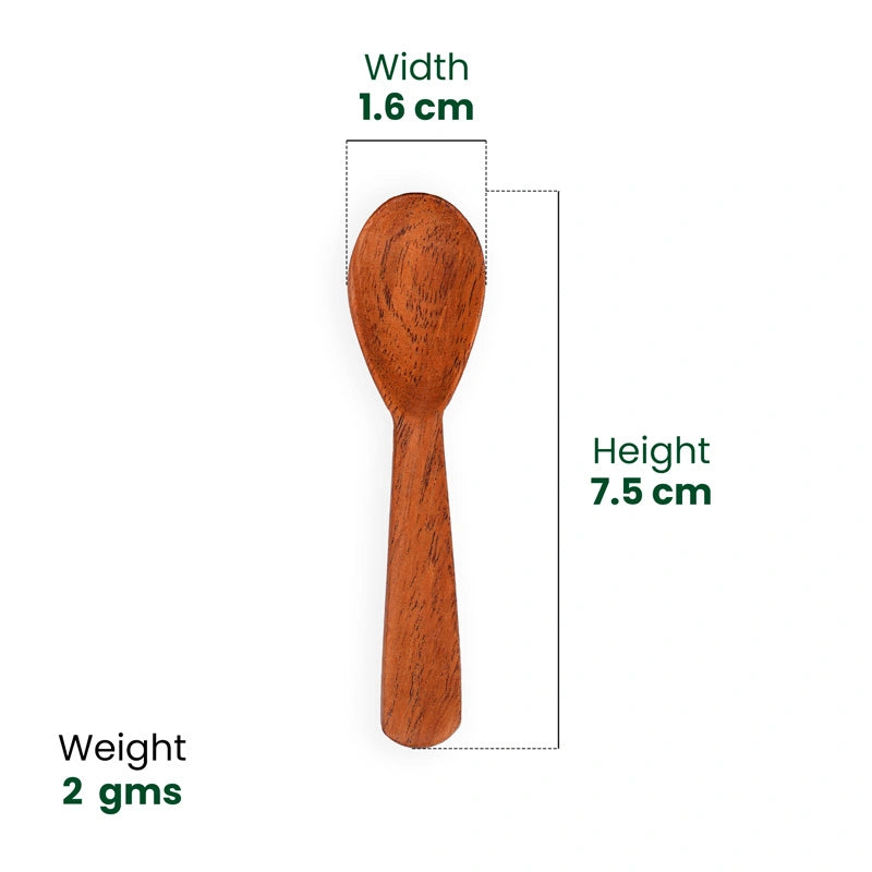 Wooden Masala Spoon (Set of 6) Compact