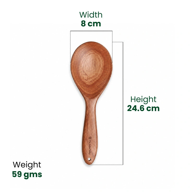 100% Natural Neem Wood Cooking & Serving Spoons/Spatula/Ladles, Set of 7, Toxin-free, Anti-microbial