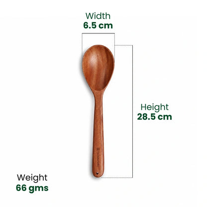 2-Piece Salad Serving Spoon Set - Neem Wood