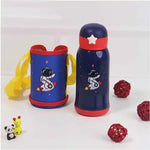 Premium Stainless Steel Vacuum Insulated School Kid Water Bottle, Silicone Sippy & Bag,Leakproof Lid