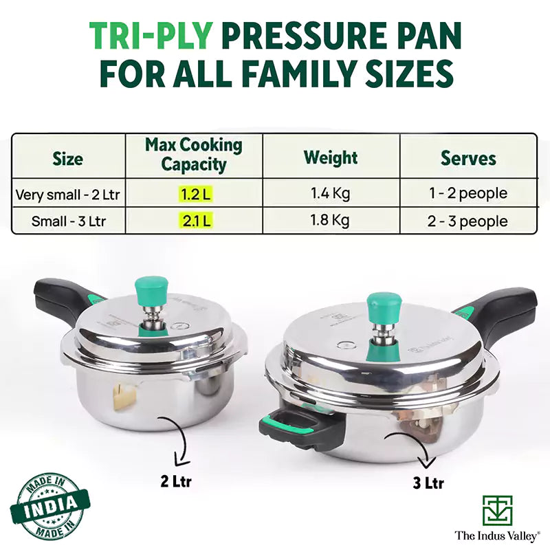 Buy Premium Tri-ply Stainless Steel Pressure Pan/Cooker at Best Price ...