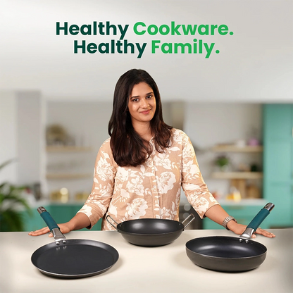 100% Pure Sheet Iron Fry Pan with Wooden Handle, Seasoned, Toxin-free, Induction, 16.5/25.4/30.4 cm