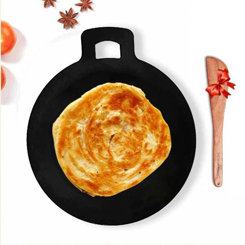 100% Pure Sheet Iron Tawa 30.5cm + Free ₹ 110 Spatula, Pre-seasoned, Toxin-free  1.8 / 1.4 kg