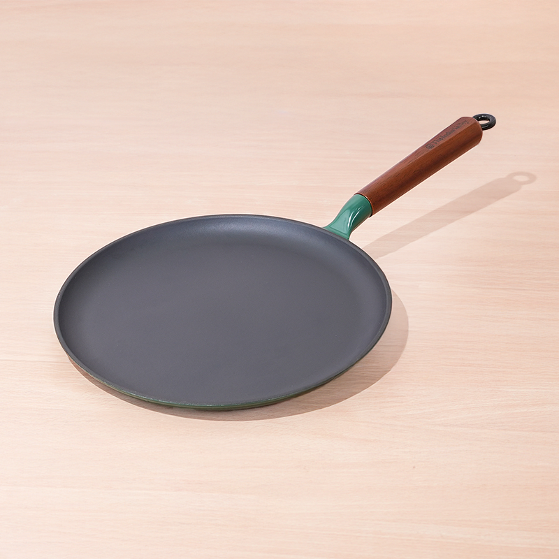 Enamel Coated Cast Iron Dosa Tawa - 28cm | Induction & Gas Compatible