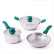 Tri-Steel Stainless Steel Cookware Set: Kadai with Lid+ Tea/Milk Pan with Lid+ Fry Pan, Premium Quality, Tri-ply (3 Layer Bottom), Soft-touch Handles, 100% Toxin-free, Non-stick, Induction & Gas