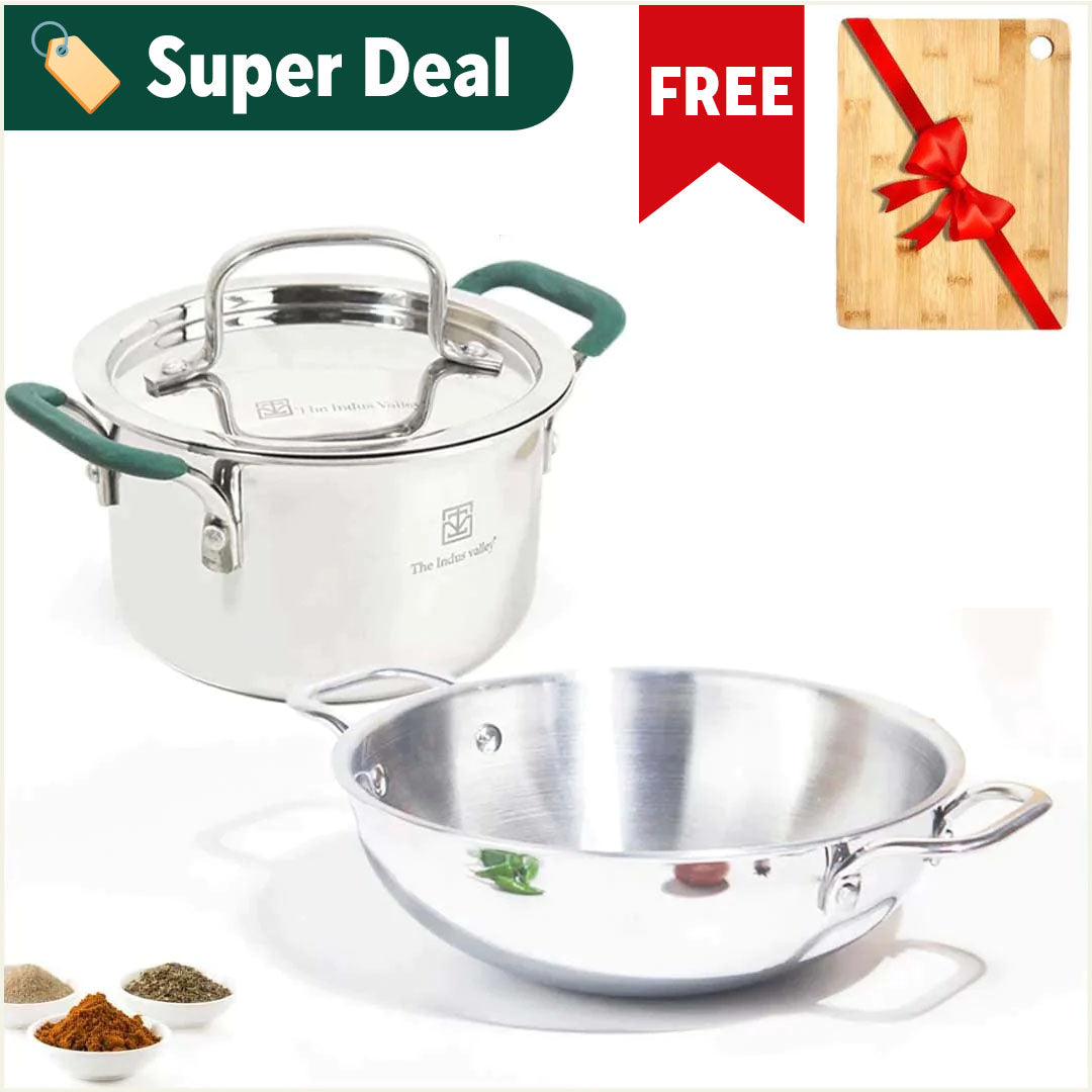 tri ply stainless steel cookware set