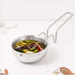 TurboCuk Triply Stainless Steel Tadka Pan for Spice Seasoning/Heating, Premium Quality, 3 Layer Thick Body, 100% Toxin-free, Non-stick, Induction & Gas, 12cm, 300ml