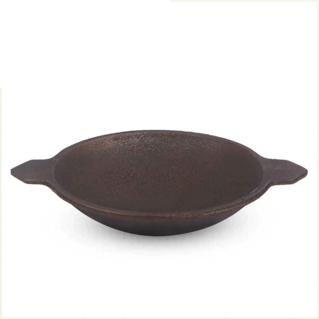 CASTrong Cast Iron Appam Pan/Appachetty, Pre-seasoned, Nonstick, 100% Pure, Toxin-free, Induction, 22cm