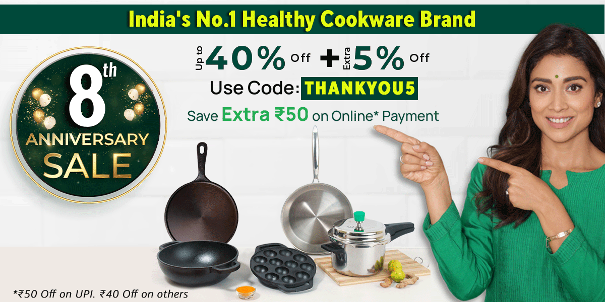 🎉 8th Anniversary Sale The Indus Valley Cookware Healthy Kitchen