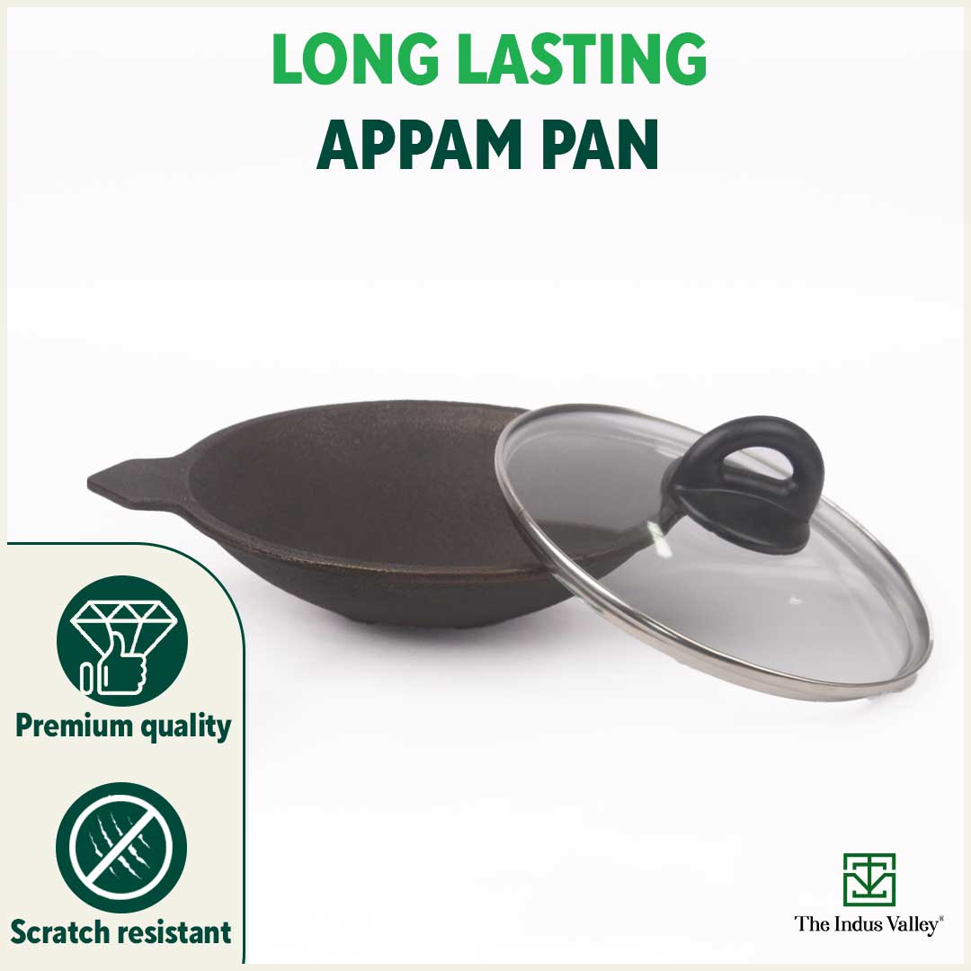 Buy Premium preseasoned Cast Iron Appam Pan Online at Best Prices The Indus Valley