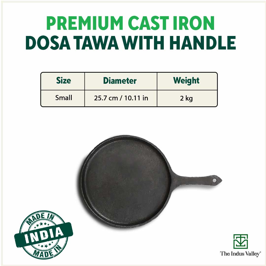 cast iron dosa tawa with handle