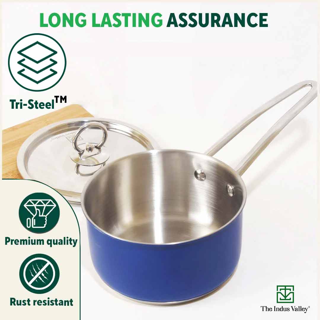 Buy Stainless Saucepan/Milk/Tea Pan with Lid Online at Best Prices in ...