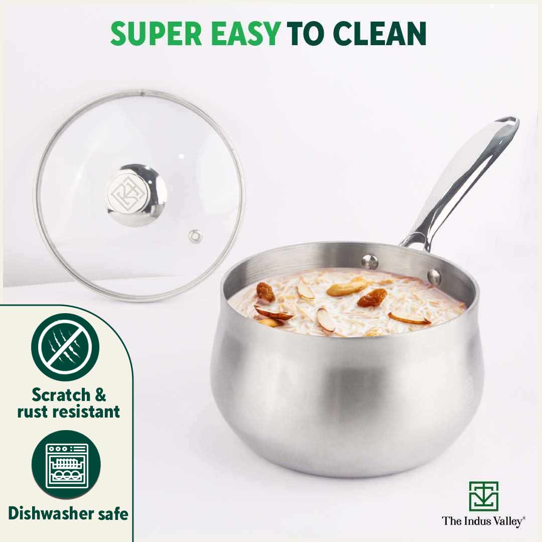 Buy Best Saucepan / Tea pan / Milk Pan with Glass Lid Online in India ...