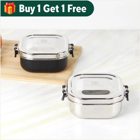 Premium Stainless Steel Snack Box Black Silver Pink Yellow 500