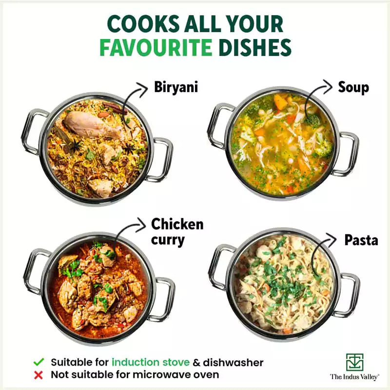 biryani pot with glass lid 