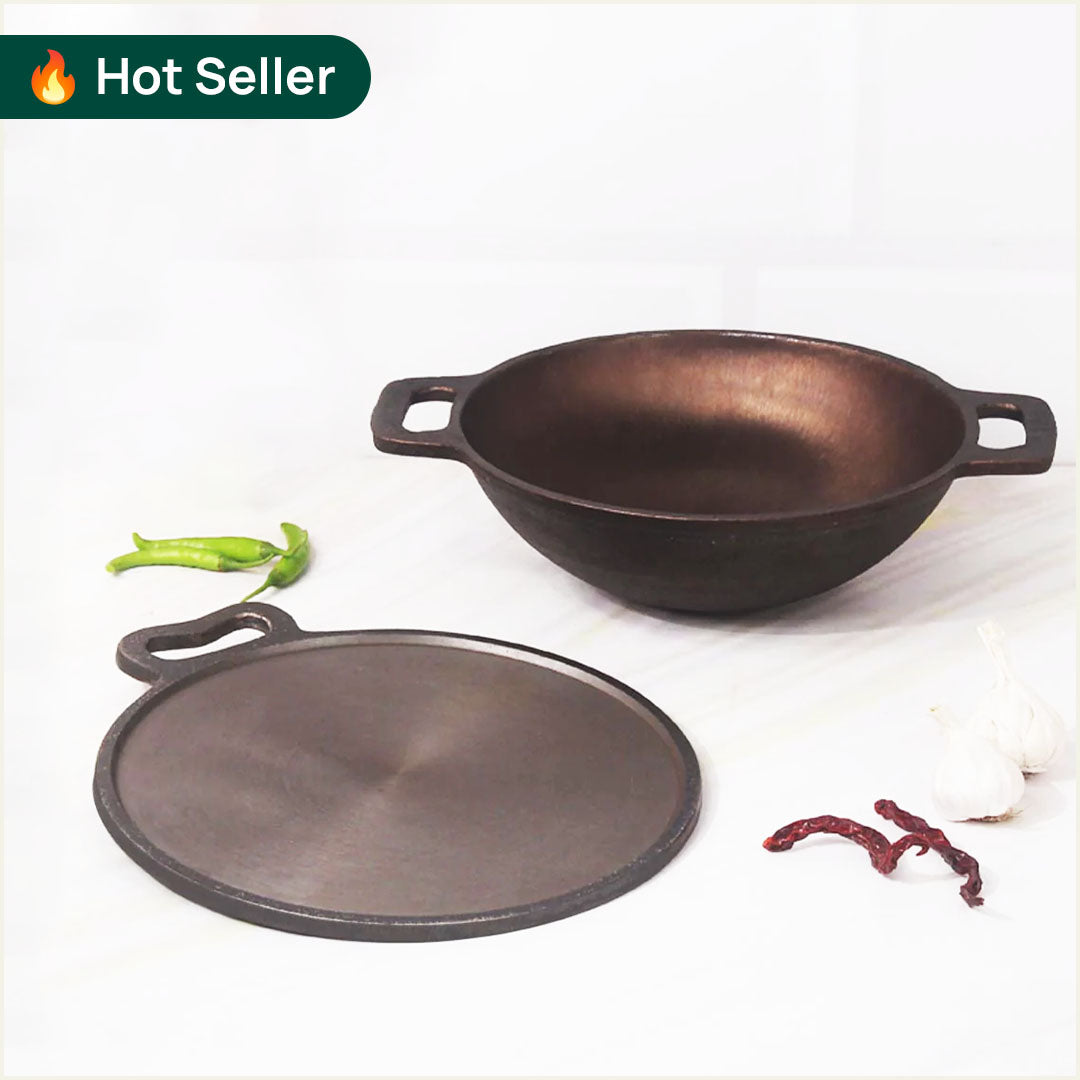 Buy the Best Super smooth Tawa (11 Inch) + Super smooth Kadai in India Online